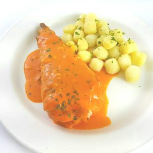 Rape con salsa de pimientos - Tuppers a domicilio Tupy